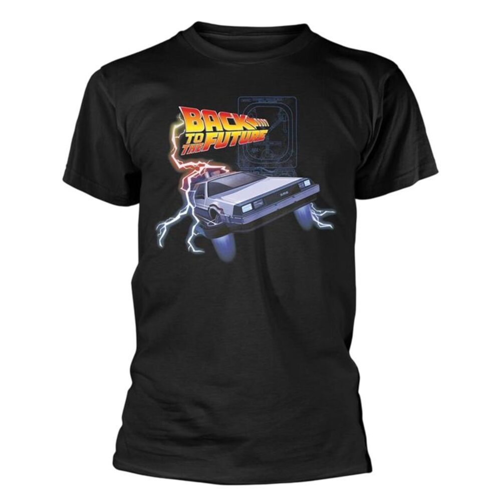 Back To The Future Mens Retro Revival T-Shirt / Black